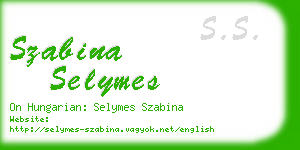 szabina selymes business card